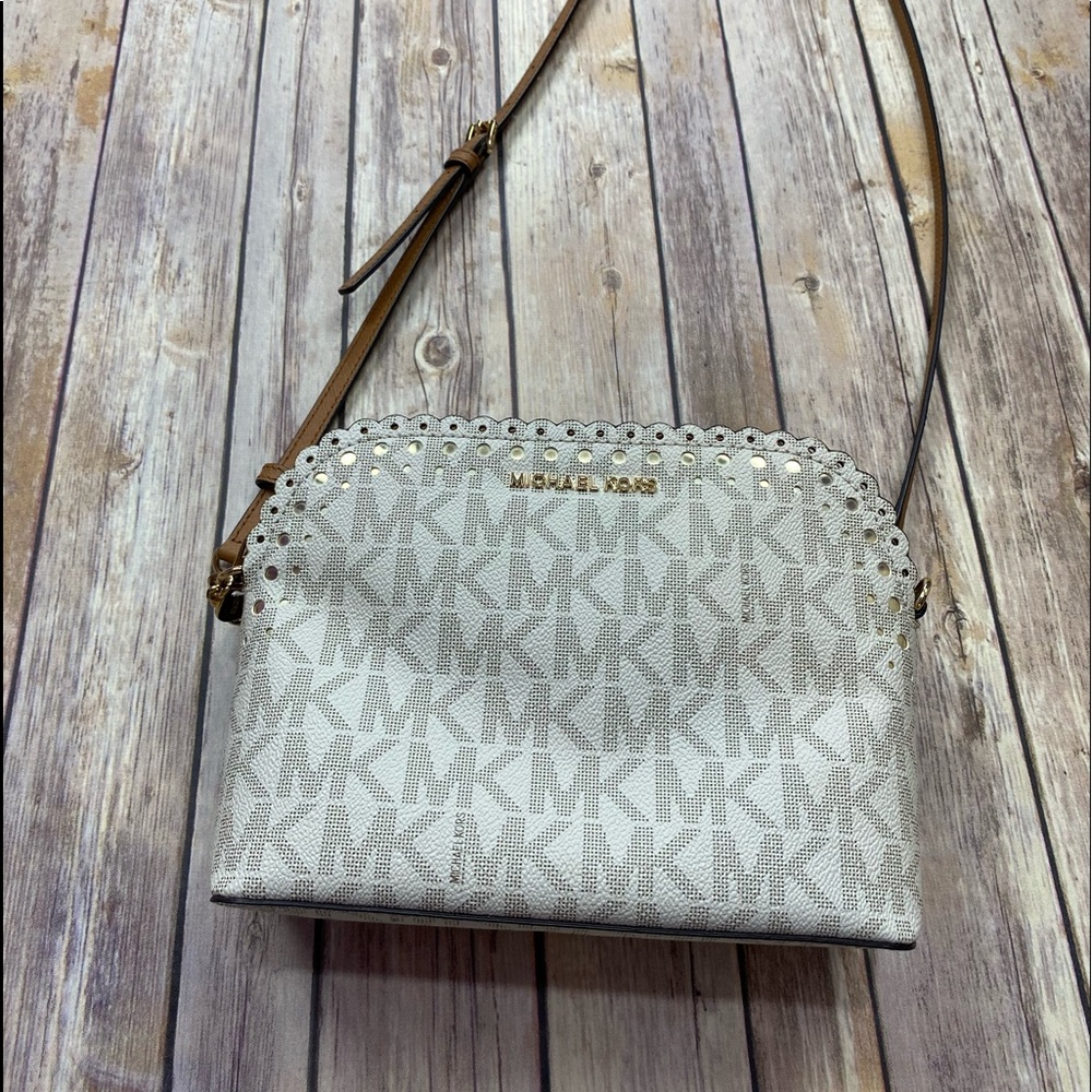 Michael Kors White Monogram Purse